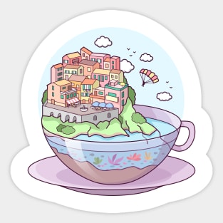 Tea Town Sticker